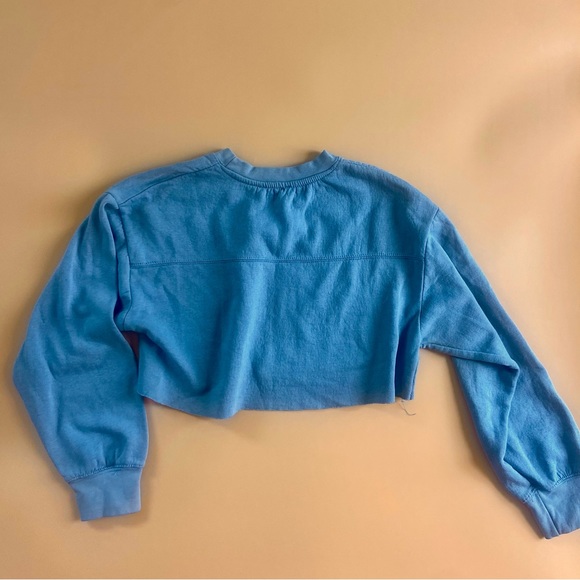 Dusty blue cropped sweatshirt by Zara - Picture 2 of 2